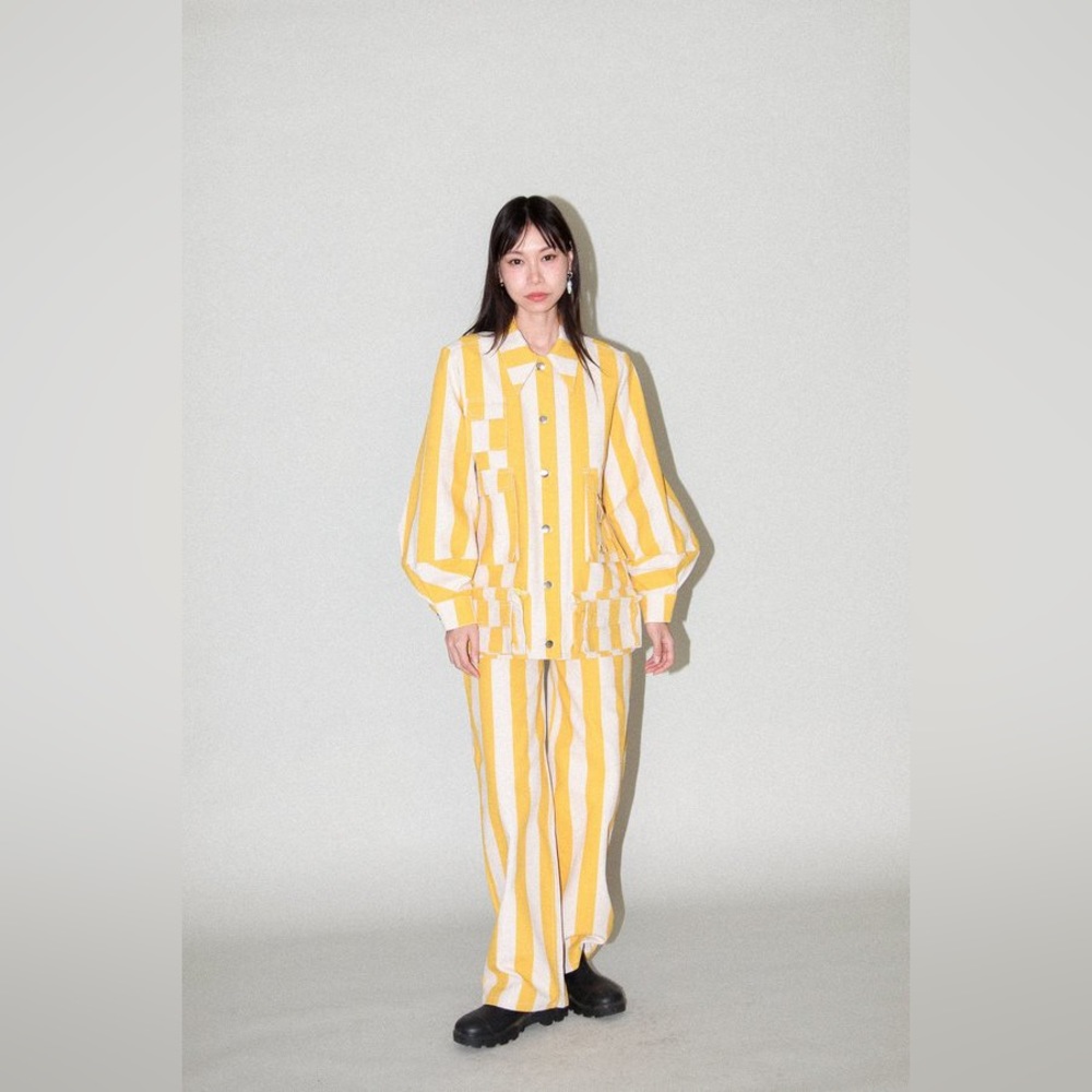 NWT Kkco Yellow Stripe Jeans Never Worn